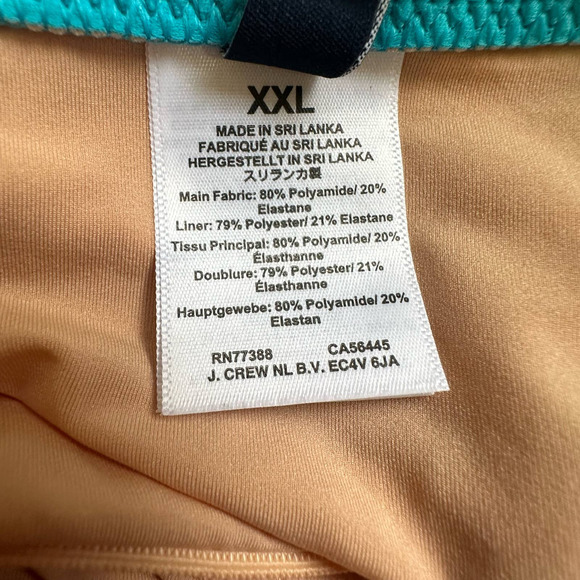 J. Crew Factory Turquoise One Piece Halter Swimsuit sz XXL NWT - Picture 9 of 11